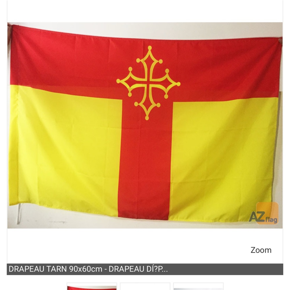 Red and Yellow Flag with Cross Design